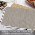 thumbnail image 3 of CounterArt Taupe/Natural 4-Pack Faux Basket Weave Design Reversible Tabletop Placemats, 3 of 8