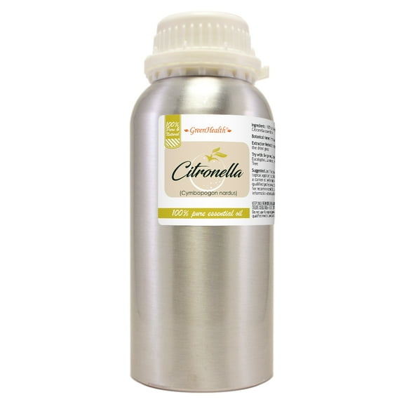 GreenHealth 100% Pure Citronella Essential Oil 16 fl oz (473 ml) Aluminum Bottle