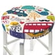 thumbnail image 3 of Balery London Symbols Fundas de asiento para taburete de bar redondo de tela de terciopelo ajustables que protegen de arañazos y manchas para sillas de 14 a 17 pulgadas.-13 inch, 3 of 7