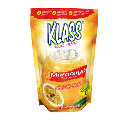 Klass Aguas Frescas, Maracuya Naturally Flavored Drink Mix, 14.1 oz