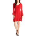 thumbnail image 1 of Karen Kane Robe Sienna pour Femmes, Rouge, Large, 1 of 2