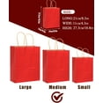 thumbnail image 3 of 100PCS Gift Bag with Handles Bulk Wine Red Paper Bags Multiple Uses (11"x5"x8" Medium Size), 3 of 11