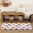 thumbnail image 4 of White Cow Strawberry Pattern Bathroom Rugs Mat,Non Slip Microfiber Bathroom Rug,Rubber Backing,Soft Bathroom Mats for Bathroom Floor,Tub and Shower,47x17in(120x43cm), 4 of 5