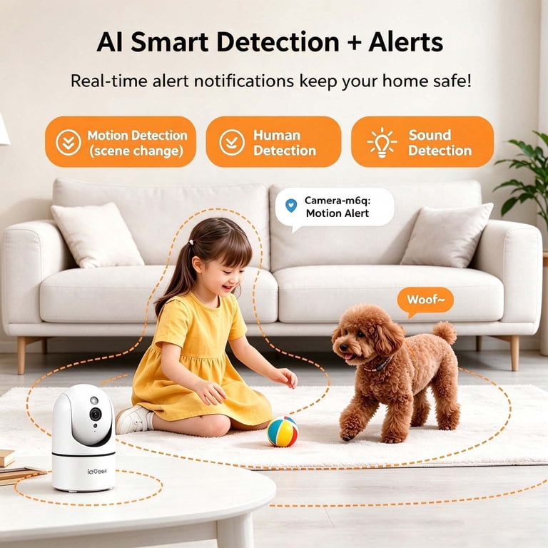 ieGeek 2.5K WiFi Pet Camera with 360° Pan & Tilt photo 5