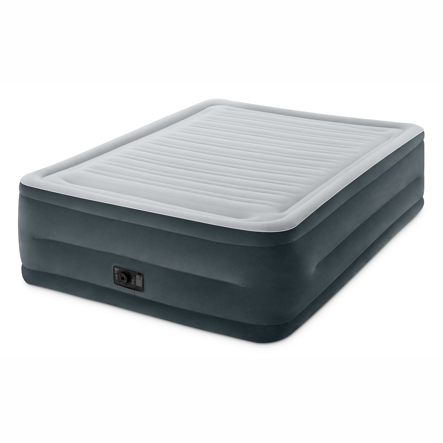 Polyester, 135 x 190 cm Quick & Easy to Inflate Vinyl Beige/Black Benross High Raised Airbed with Built in Pump Double 