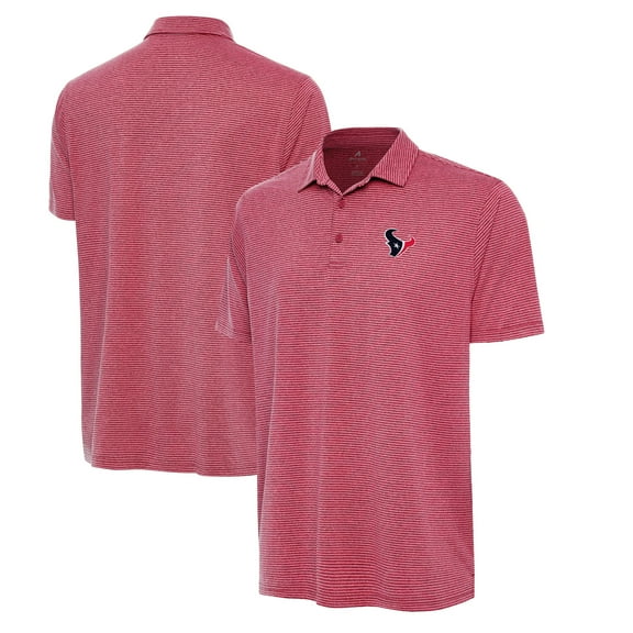 Men's Antigua Heather Red Houston Texans Scheme Polo
