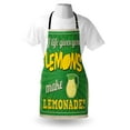 thumbnail image 4 of Saying Apron, Vintage Pop Art Advertising Design If Life Gives You Lemon Make Lemonade, Unisex Kitchen Bib with Adjustable Neck for Cooking Gardening, Adult Size, Green Yellow and Tan, by Ambesonne, 4 of 4