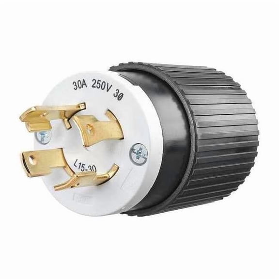 Bryant Locking Plug,Black/Wht,250VAC,3.0 HP,30A 71530NP