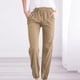 thumbnail image 1 of Ichuanyi liquidación mujer color sólido algodón y ropa de lino cintura elástica pantalones rectos largos ICHUANYI WER2023081604353, 1 of 4