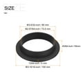 thumbnail image 2 of Unique Bargains Support à Oeillets en Caoutchouc Dia 3-5/32 Pieds (80mm) Rond Type T pour Protection de Fil, 2 of 5