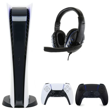 Sony PlayStation 5 Digital Console with Extra Black Dualsense Controller and Universal Headset