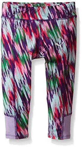Puma Kids / Youth Girls Techno Dash Print Capri Legging, Winner Lilac