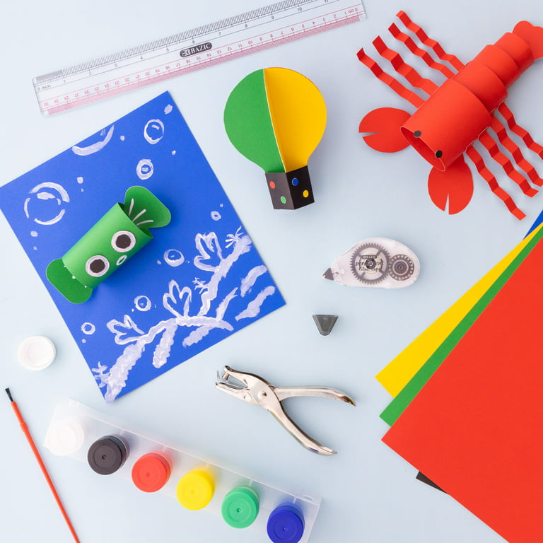BAZIC DIY Summer Paper Craft Kit: Lobster, Bubble Loop Fish, Hot Air Balloon,  Creativity Arts Crafts Supplies Kit for Kids Age 3+ 