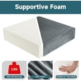 thumbnail image 3 of Foam Recliner Chair Seat Cushion with Lumbar Support Pillow for Elderly, Back Support, Extra Large & Non-Slip, Thicker & Supportive Chair Pad, (13" Height Backrest Cushion, Grey), 3 of 13