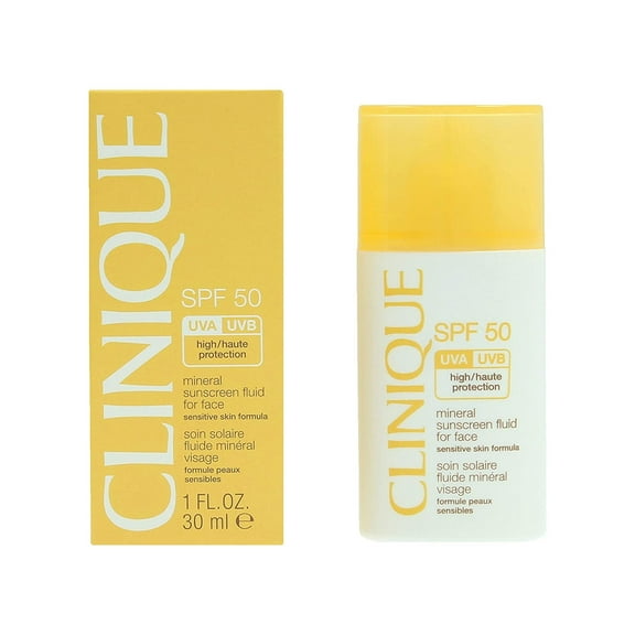 Broad Spectrum SPF 50 Mineral Sunscreen Fluid for Face by Clinique for Women - 1 oz Sunscreen