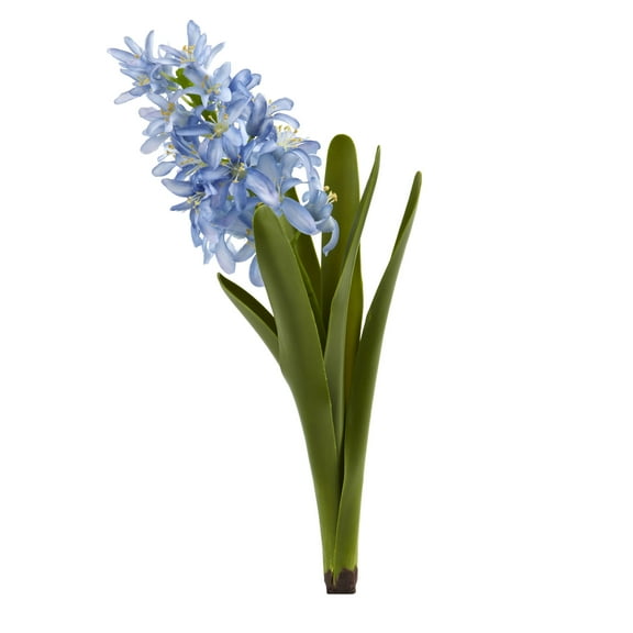 Nearly Natural 13" Hyacinth Artificial Flower (Set of 4), Blue