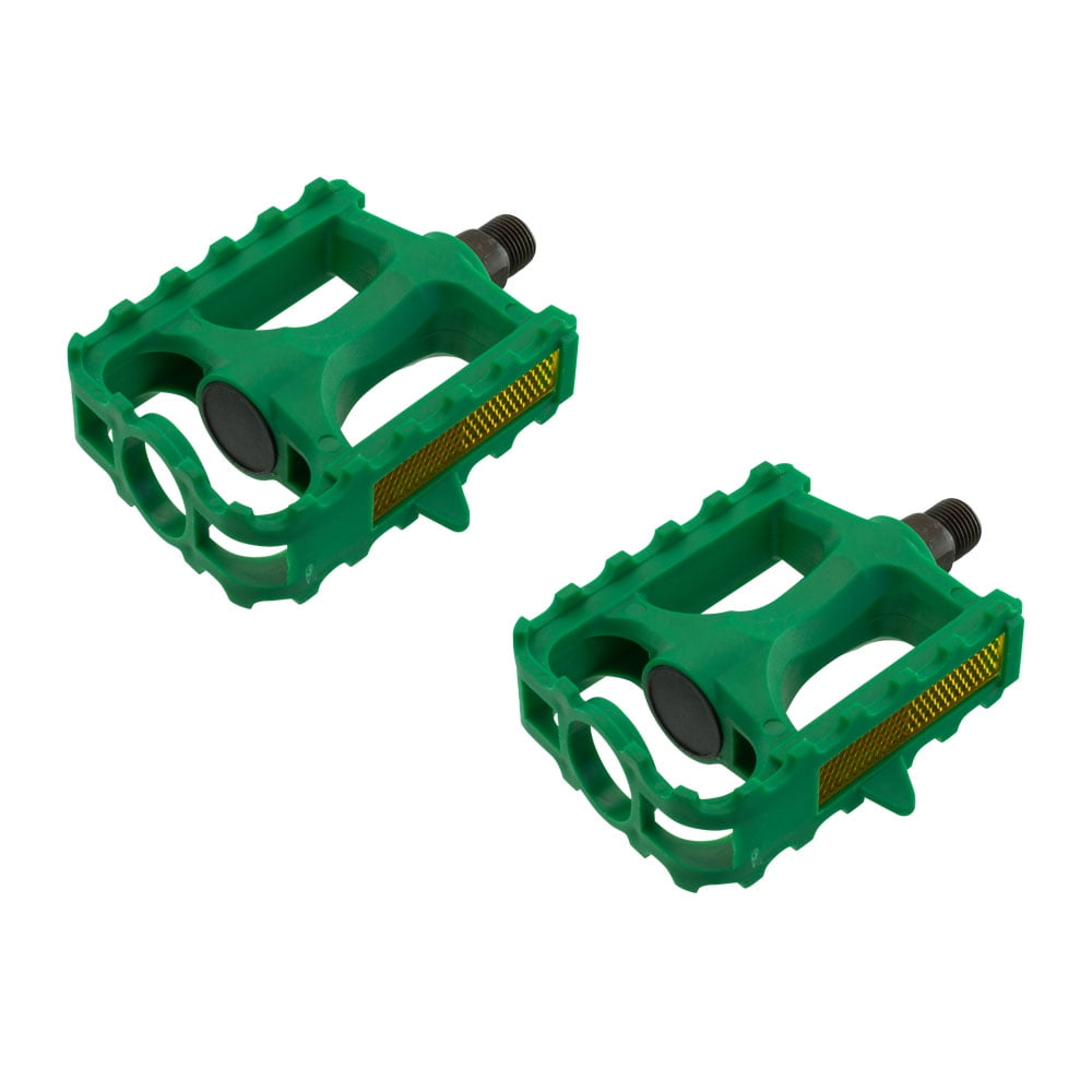 green bike pedals
