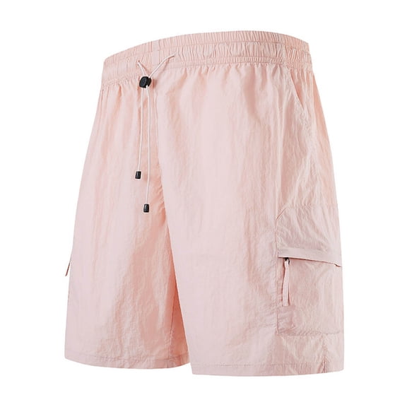 kamemir Athletic Shorts for Men Mens Casual Shorts Workout Fashion Comfy Shorts Breathable Big and Tall Shorts Light Pink,3XL