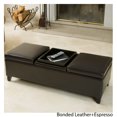 thumbnail image 1 of Riva Espresso Leather Storage Ottoman, 1 of 6