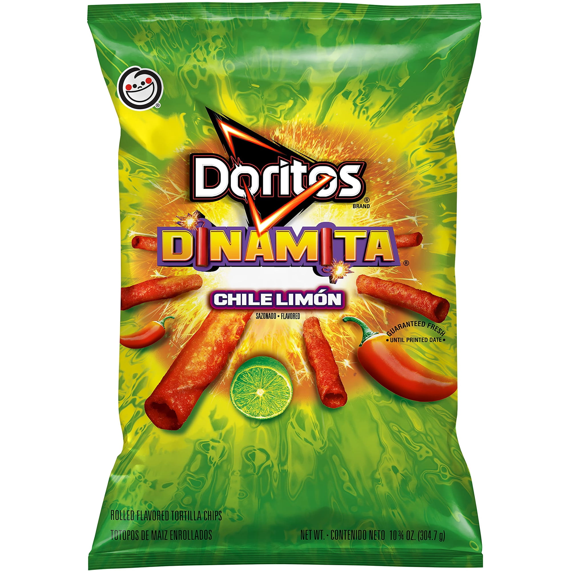 Doritos Tortilla Chips Dinamita Chile Limon Bag, 10.75 Oz Packaging May Vary - Pack of 3