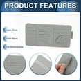 thumbnail image 4 of Car Sun Visor Organizer, Auto Visor Storage Pouch With Zipper W/ Elastic Slot with Sunglasses Holder for Cards License Pen Organizer PU Leather Grey, 4 of 7