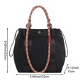 thumbnail image 7 of Hfppkn Black Lightweight Nylon Casual Commuter Shoulder Bag, Trendy Underarm Top Handle Purse for Daily Use 23x22x13cm, 7 of 7