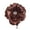 Dark Brown, variant on Vickerman 5" Artificial Copper Polyester Wild Poppy Head with Sequin, Glitter and Clip, pack of 3