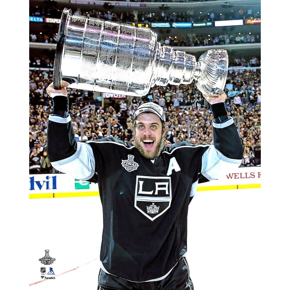 Anze Kopitar Los Angeles Kings Unsigned 2014 Stanley Cup Champions Raising Cup Photograph