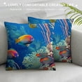 thumbnail image 3 of Qinduosi Marine Fish Cushion Cover Pillow Cover Pattern Throw Pillow Cover Decorative Pillow Cover for Adult Teens,Blue Room Decor White, 3 of 5
