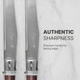 thumbnail image 3 of JS Gourmet Laguiole Steak Knives Set of 4, Stainless Steel Non Serrated Blade Edge French Steak Knives with Wooden Handles, 3 of 7