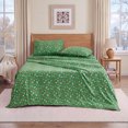 thumbnail image 2 of Regency Heights 100% Cotton Flannel Sheet Set Twin XL Size, 3-Piece Brushed Flannel Bed Sheets, Green Cowboy Santa Bedding Set with Deep Pocket Fitted Sheet & Pillowcase, Gift for Christmas, 2 of 8
