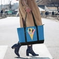 thumbnail image 4 of FORMRS Canvas Laptop Tote Bag for Women with 15.6" Computer Compartments Shoulder Handbag, Colorful Ice Cream Cat, 4 of 7