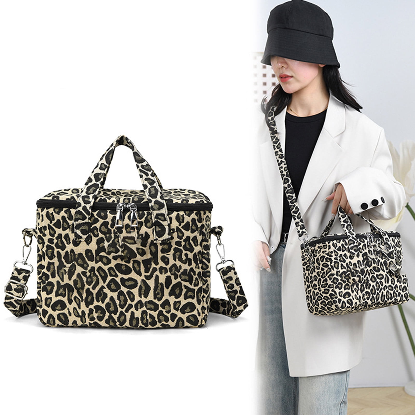 Multipurpose Strollers Accessory with Adjustable Straps Trend Leopards Patterns Strollers Organizers for Easy Organization