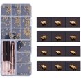thumbnail image 1 of Kit de Réparation de Lunettes XYCCA, Outils de Réparation de Lunettes Mini Vis à Lunettes Mixtes avec Pinces à Épiler Regarder de Minuscules Vis Tournevis Kit Assorti (Vis Croix d'Or)-4134, 1 of 5