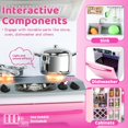 thumbnail image 4 of Kitchen Toys SOCBTNSO, 64 unidades, rosas, con luces y sonidos para niños, 4 of 7