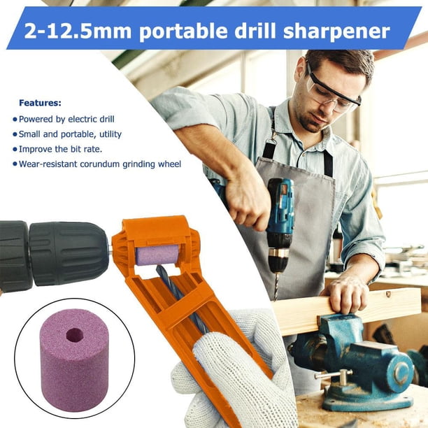 Amoladora Kit de herramientas eléctricas portátiles de 2-12,5 mm para taladro, rueda de pulido, afilador de brocas