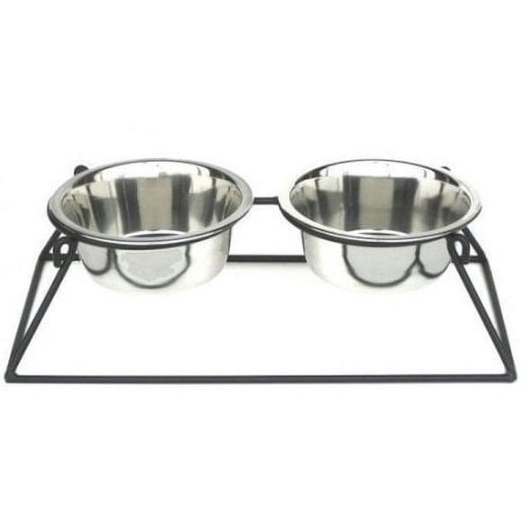Pyramid Double Bowl Elevated Diner - 12"" - Raised Feeder