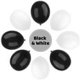 thumbnail image 3 of Globos YMSZ de látex blanco y negro, 67 unidades, 30 cm, para fiestas, 3 of 7