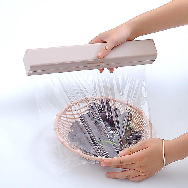 Dispensador y cortador de film estirable rosa, dispensador de film estirable, dispensador de film estirable para film plástico, papel de aluminio, acceso a restaurantes y cocinas para el hogar