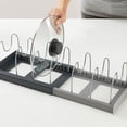 thumbnail image 4 of Organizador de tapas de ollas, soporte para tapas de ollas, rejilla de alambre para almacenar utensilios de cocina, organizador de almacenamiento de platos de cocina y perchero para ropa JM, 4 of 5