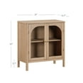 thumbnail image 6 of Nathan James Mason Modern Farmhouse Storage Cabinet, Free Standing Accent Sideboard Buffet, Cabinet with Glass Doors and Adjustable Shelf, Clear Glass/Raw Oak, 6 of 6