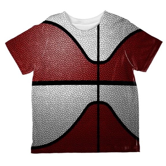 Championship Basketball Maroon & White All Over Toddler T Shirt Multi 2T