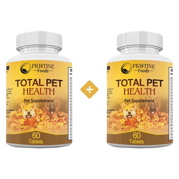 Total Pet Health Multivitamin for Dogs & Cats - Bone, Joint, Immune & Digestion Support with Zinc, Calcium, B Vitamins - 2 Pack