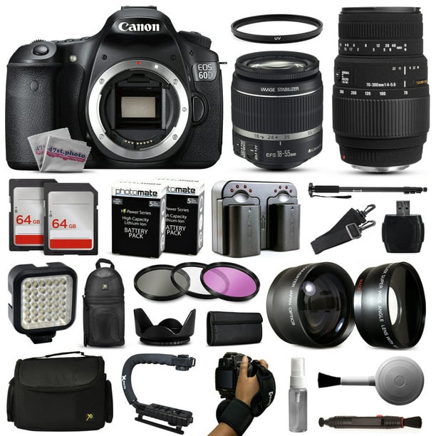 Canon EOS 60D DSLR Digital Camera with 18-55mm IS II + Sigma 70