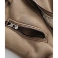 thumbnail image 6 of Women'S Faux Shearing Moto Jacket Thick Lined Parka Winter Shearling Coat Leather Jacket Brown 9207 XS, 6 of 9