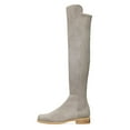 thumbnail image 4 of YDN Women Comfortable Pull On Over The Knee Flats Heels Boots Round Closed Toe Knee High Low Heels Winter Shoes Size 7 Gray, 4 of 4