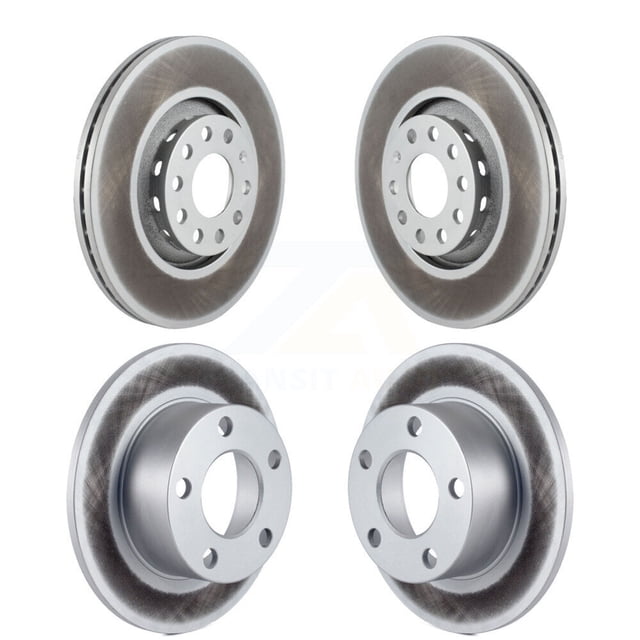 Genius Front Rear Coated Disc Brake Rotors Kit for Car 2000-2004 Audi A6 with 312mm Diameter Rotor KG-100901