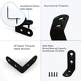 thumbnail image 4 of Uxcell 40 x 40mm Angle Bracket Metal Black L Shaped Angle Brackets Corner Braces Support with Screws, 8pcs, 4 of 7