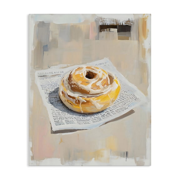 Stupell Industries Modern Cinnamon Roll & Morning Paper Canvas Art, 16 x 20, by The Prints Vibe
