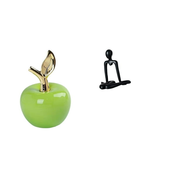 Estatua,Escultura de fruta artificial,estatua y artesanía,Colección de figuras de cerámica para decoración del hogar,Figura de escritorio,Escultura abstracta de pensador para decoración de